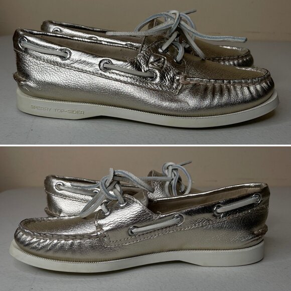 Sperry Top-Sider Metallic Authentic Original Boat Shoe Sneaker Size 5 - Picture 3 of 16